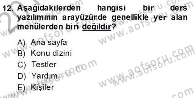 Bilgisayar 2 Dersi 2013 - 2014 Yılı (Final) Dönem Sonu Sınav Soruları 12. Soru