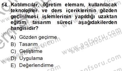 Bilgisayar 2 Dersi 2013 - 2014 Yılı (Final) Dönem Sonu Sınav Soruları 14. Soru