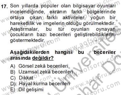 Bilgisayar 2 Dersi 2013 - 2014 Yılı (Final) Dönem Sonu Sınav Soruları 17. Soru