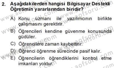 Bilgisayar 2 Dersi 2013 - 2014 Yılı (Final) Dönem Sonu Sınav Soruları 2. Soru