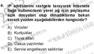 Bilgisayar 2 Dersi 2013 - 2014 Yılı (Final) Dönem Sonu Sınav Soruları 4. Soru
