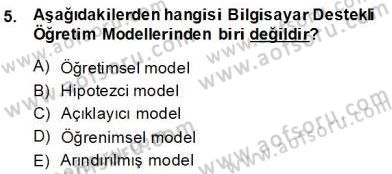 Bilgisayar 2 Dersi 2013 - 2014 Yılı (Final) Dönem Sonu Sınav Soruları 5. Soru