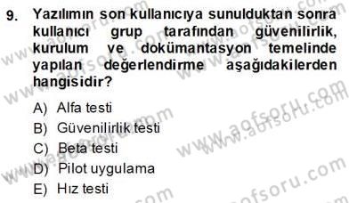 Bilgisayar 2 Dersi 2013 - 2014 Yılı (Final) Dönem Sonu Sınav Soruları 9. Soru