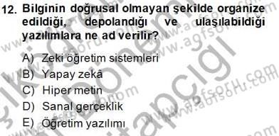 Bilgisayar 2 Dersi 2014 - 2015 Yılı (Vize) Ara Sınav Soruları 12. Soru