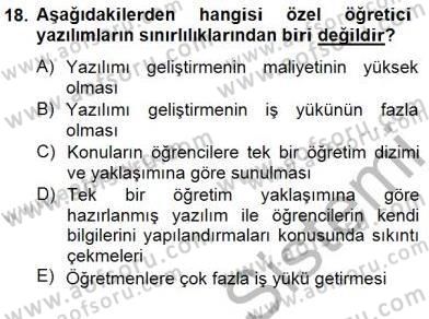 Bilgisayar 2 Dersi 2014 - 2015 Yılı (Vize) Ara Sınav Soruları 18. Soru