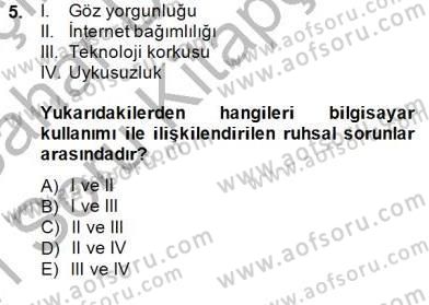 Bilgisayar 2 Dersi 2014 - 2015 Yılı (Vize) Ara Sınav Soruları 5. Soru