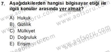 Bilgisayar 2 Dersi 2014 - 2015 Yılı (Vize) Ara Sınav Soruları 7. Soru