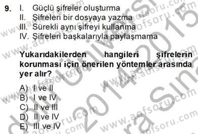 Bilgisayar 2 Dersi 2014 - 2015 Yılı (Vize) Ara Sınav Soruları 9. Soru