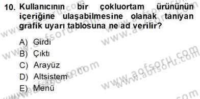 Bilgisayar 2 Dersi 2014 - 2015 Yılı (Final) Dönem Sonu Sınav Soruları 10. Soru