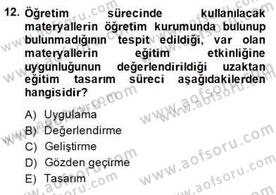 Bilgisayar 2 Dersi 2014 - 2015 Yılı (Final) Dönem Sonu Sınav Soruları 12. Soru