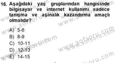 Bilgisayar 2 Dersi 2014 - 2015 Yılı (Final) Dönem Sonu Sınav Soruları 16. Soru