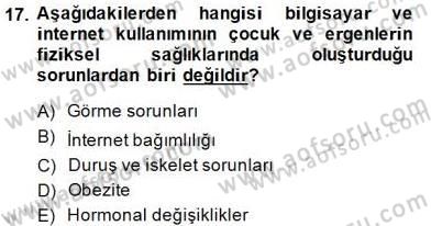 Bilgisayar 2 Dersi 2014 - 2015 Yılı (Final) Dönem Sonu Sınav Soruları 17. Soru
