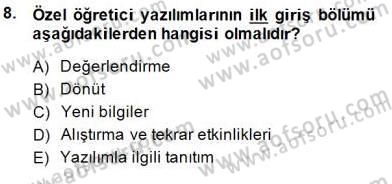 Bilgisayar 2 Dersi 2014 - 2015 Yılı (Final) Dönem Sonu Sınav Soruları 8. Soru