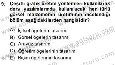 Bilgisayar 2 Dersi 2014 - 2015 Yılı (Final) Dönem Sonu Sınav Soruları 9. Soru