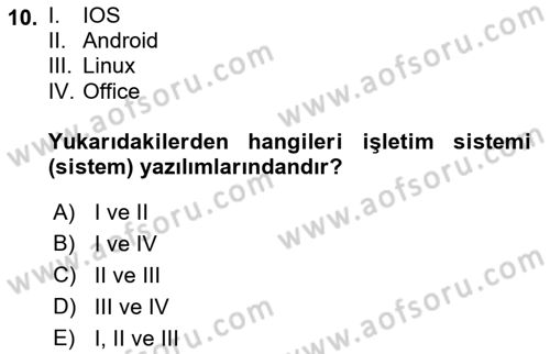 İleri Programlama 1 Dersi 2021 - 2022 Yılı (Vize) Ara Sınav Soruları 10. Soru