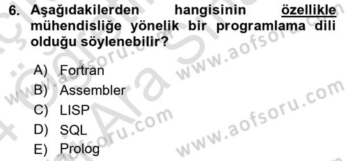 İleri Programlama 1 Dersi 2023 - 2024 Yılı (Vize) Ara Sınav Soruları 6. Soru