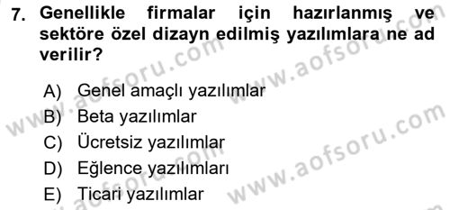 İleri Programlama 1 Dersi 2023 - 2024 Yılı (Vize) Ara Sınav Soruları 7. Soru