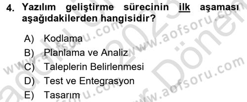 İleri Programlama 1 Dersi 2023 - 2024 Yılı (Final) Dönem Sonu Sınav Soruları 4. Soru