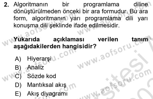İleri Programlama 1 Dersi 2023 - 2024 Yılı Yaz Okulu Sınav Soruları 2. Soru