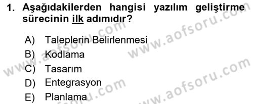 İleri Programlama 1 Dersi 2024 - 2025 Yılı Yaz Okulu Sınav Soruları 1. Soru