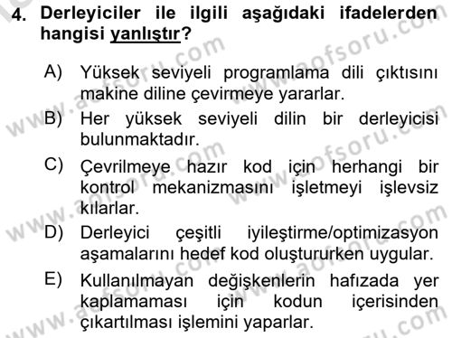 İleri Programlama 1 Dersi 2024 - 2025 Yılı Yaz Okulu Sınav Soruları 4. Soru