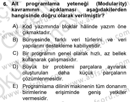 İleri Programlama 1 Dersi 2024 - 2025 Yılı Yaz Okulu Sınav Soruları 6. Soru