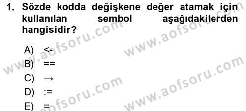 İleri Programlama 1 Dersi 2025 - 2026 Yılı (Vize) Ara Sınav Soruları 1. Soru