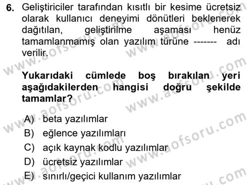 İleri Programlama 1 Dersi 2025 - 2026 Yılı (Vize) Ara Sınav Soruları 6. Soru