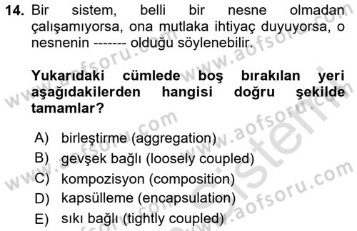 İleri Programlama 1 Dersi 2025 - 2026 Yılı (Final) Dönem Sonu Sınav Soruları 14. Soru