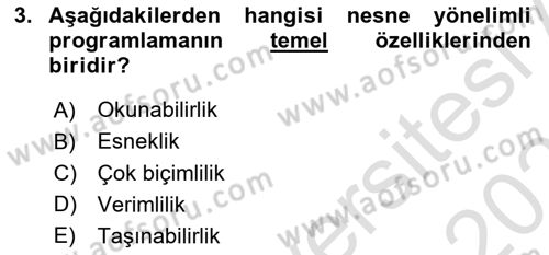 İleri Programlama 1 Dersi 2025 - 2026 Yılı (Final) Dönem Sonu Sınav Soruları 3. Soru