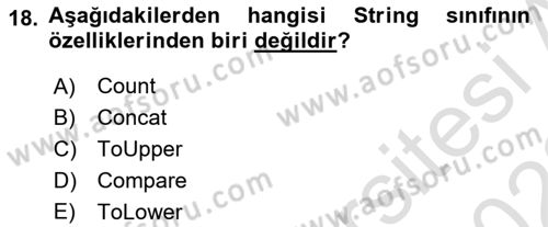 Programlama 1 Dersi 2021 - 2022 Yılı (Vize) Ara Sınavı 18. Soru