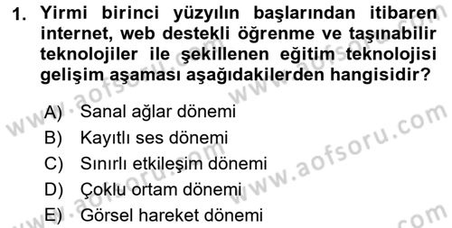 Dijital Dönüşüm Dersi Ara Sınavı Deneme Sınav Soruları 1. Soru