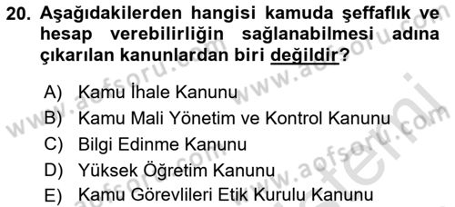 Dijital Dönüşüm Dersi Ara Sınavı Deneme Sınav Soruları 20. Soru