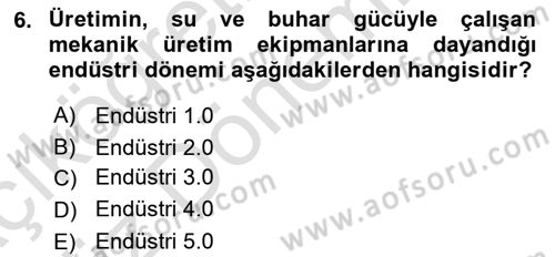 Dijital Dönüşüm Dersi Ara Sınavı Deneme Sınav Soruları 6. Soru