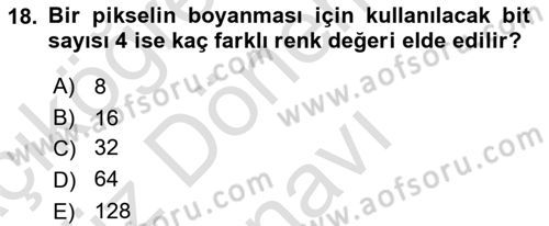 Dijital Dönüşüm Dersi 2023 - 2024 Yılı (Final) Dönem Sonu Sınav Soruları 18. Soru