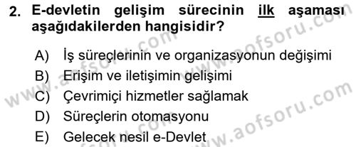 Dijital Dönüşüm Dersi 2023 - 2024 Yılı (Final) Dönem Sonu Sınav Soruları 2. Soru