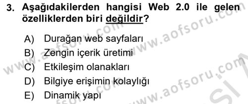 Dijital Dönüşüm Dersi 2023 - 2024 Yılı (Final) Dönem Sonu Sınav Soruları 3. Soru