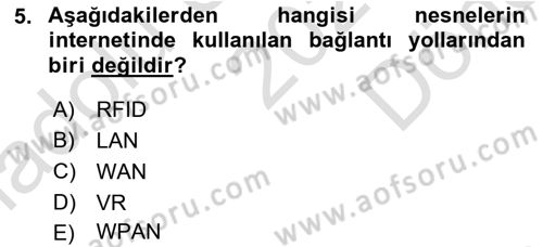 Dijital Dönüşüm Dersi 2023 - 2024 Yılı (Final) Dönem Sonu Sınav Soruları 5. Soru