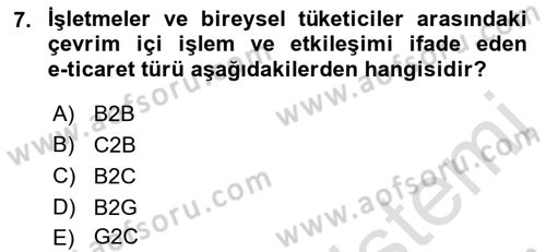 Dijital Dönüşüm Dersi 2023 - 2024 Yılı (Final) Dönem Sonu Sınav Soruları 7. Soru