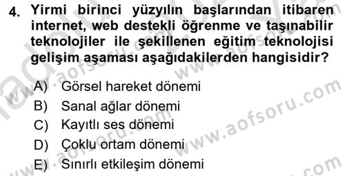 Dijital Dönüşüm Dersi 2023 - 2024 Yılı Yaz Okulu Sınav Soruları 4. Soru