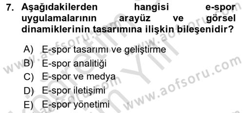 Dijital Dönüşüm Dersi 2023 - 2024 Yılı Yaz Okulu Sınav Soruları 7. Soru