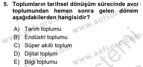 Dijital Dönüşüm Dersi 2024 - 2025 Yılı (Vize) Ara Sınavı 5. Soru