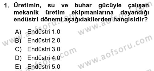 Dijital Dönüşüm Dersi 2024 - 2025 Yılı Yaz Okulu Sınav Soruları 1. Soru