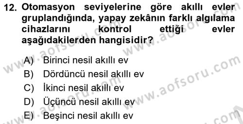 Dijital Dönüşüm Dersi 2024 - 2025 Yılı Yaz Okulu Sınav Soruları 12. Soru