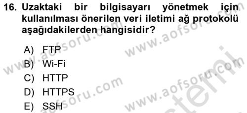 Dijital Dönüşüm Dersi 2024 - 2025 Yılı Yaz Okulu Sınav Soruları 16. Soru
