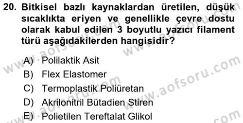 Dijital Dönüşüm Dersi 2024 - 2025 Yılı Yaz Okulu Sınav Soruları 20. Soru