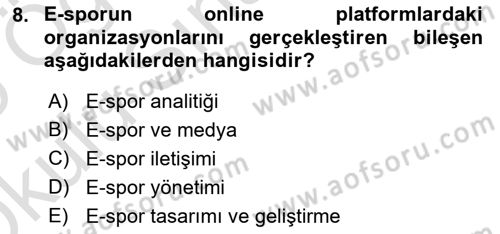 Dijital Dönüşüm Dersi 2024 - 2025 Yılı Yaz Okulu Sınav Soruları 8. Soru