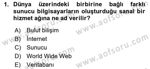 Dijital Dönüşüm Dersi 2025 - 2026 Yılı (Vize) Ara Sınav Soruları 1. Soru