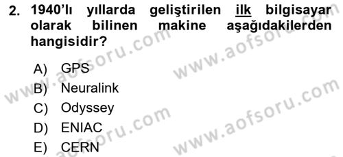 Dijital Dönüşüm Dersi 2025 - 2026 Yılı (Vize) Ara Sınav Soruları 2. Soru