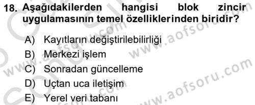 Dijital Dönüşüm Dersi 2025 - 2026 Yılı (Final) Dönem Sonu Sınav Soruları 18. Soru
